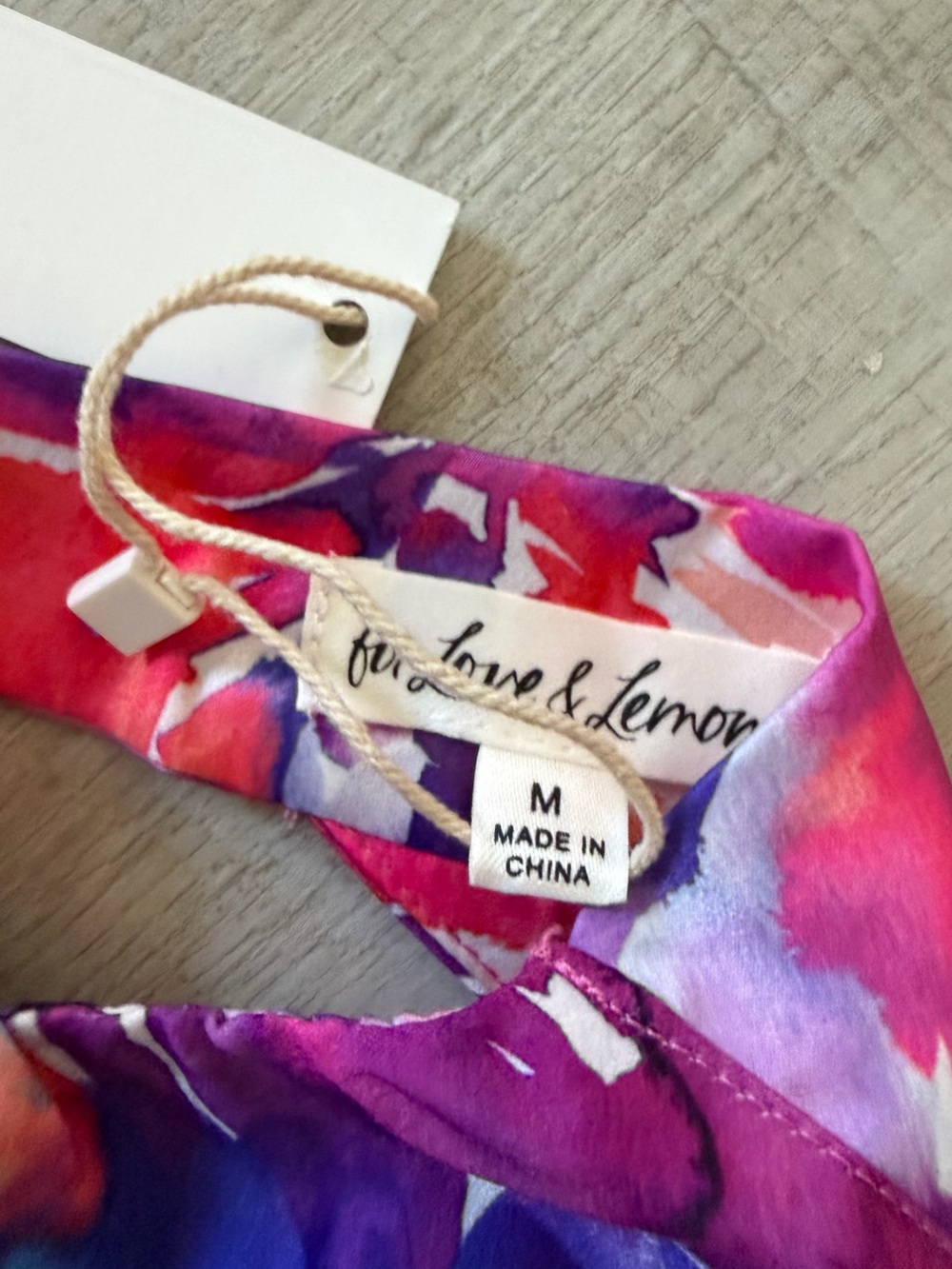For Love & Lemons Pink and Purple Watercolor Floral mini skirt set - Picture 8 of 9